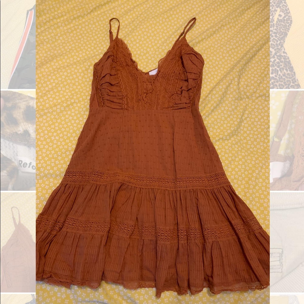 ASTR burnt orange dress